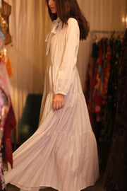 HANDWOVEN MAXI COTTON BUTTONED DRESS LOA CARA