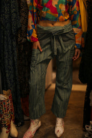 DENIM FISHERMAN PANTS ALBA - sustainably made MOMO NEW YORK sustainable clothing, pants slow fashion