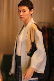 DENIM PATCHWORK KIMONO LYKE - sustainably made MOMO NEW YORK sustainable clothing, coatandjacket slow fashion