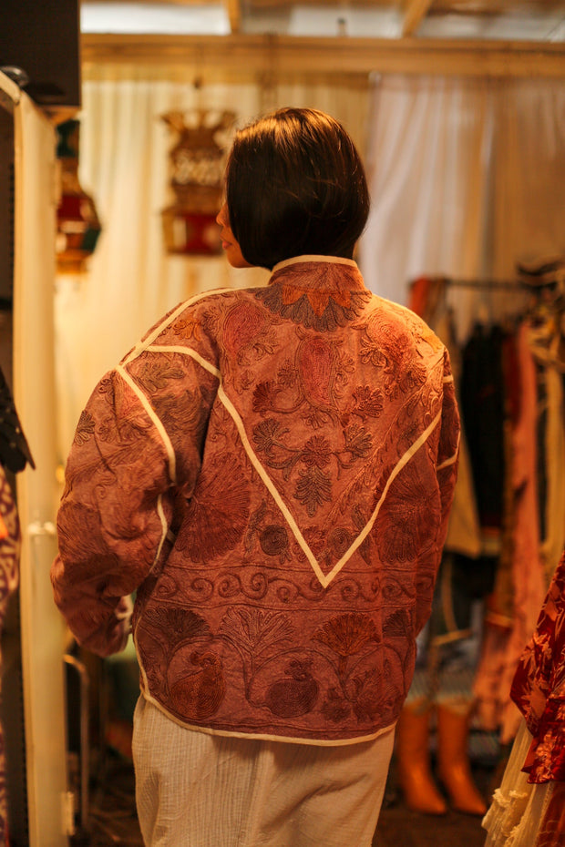 EMBROIDERED JACKET BOB - sustainably made MOMO NEW YORK sustainable clothing, slow fashion