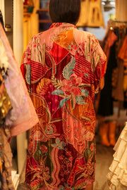 EMBROIDERED SILK KIMONO LITU - sustainably made MOMO NEW YORK sustainable clothing, slow fashion