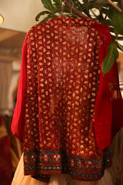 EMBROIDERED SILK KIMONO SARA - sustainably made MOMO NEW YORK sustainable clothing, slow fashion