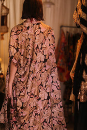 EMBROIDERED SILK NOVELTY KIMONO BEAMS - sustainably made MOMO NEW YORK sustainable clothing, Kimono slow fashion