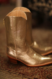 GOLDEN WESTERN BOOTS SINATRA - sustainably made MOMO NEW YORK sustainable clothing, boots slow fashion