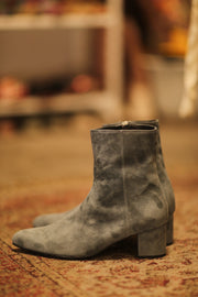 GREY SUEDE BOOTS MOODS - sustainably made MOMO NEW YORK sustainable clothing, boots slow fashion