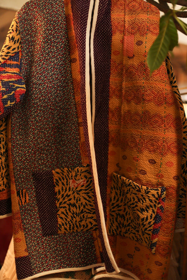 KANTHA COAT YURI - sustainably made MOMO NEW YORK sustainable clothing, slow fashion