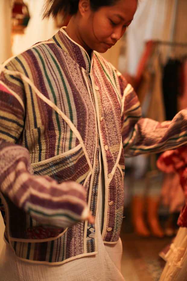 KANTHA JACKET MOLI - sustainably made MOMO NEW YORK sustainable clothing, slow fashion