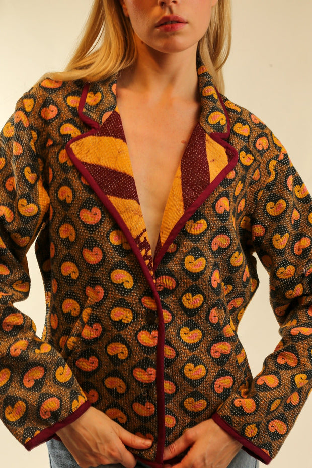 KANTHA JACKET RICARDA - sustainably made MOMO NEW YORK sustainable clothing, slow fashion