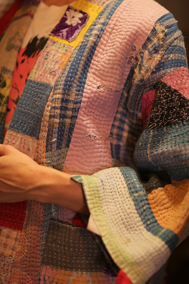 KANTHA KIMONO KINA VALERIA - sustainably made MOMO NEW YORK sustainable clothing, bestseller slow fashion