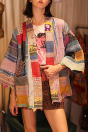 KANTHA KIMONO KINA VALERIA - sustainably made MOMO NEW YORK sustainable clothing, bestseller slow fashion