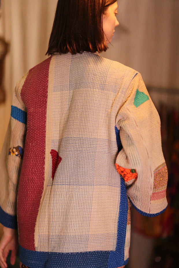 KANTHA KIMONO LAORIS - sustainably made MOMO NEW YORK sustainable clothing, kantha slow fashion