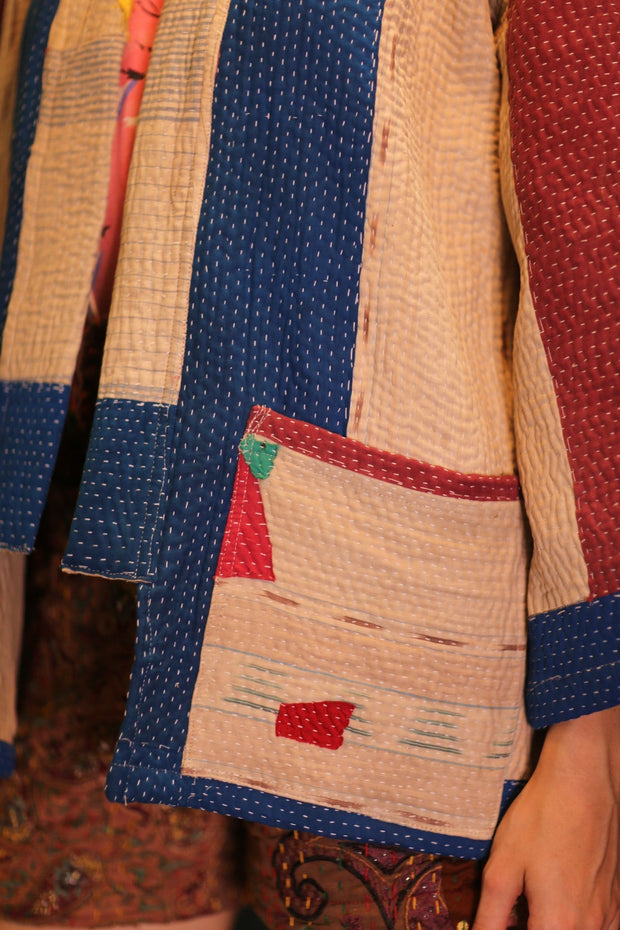 KANTHA KIMONO LAORIS - sustainably made MOMO NEW YORK sustainable clothing, kantha slow fashion