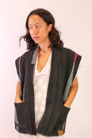 KANTHA VEST BOEK - sustainably made MOMO NEW YORK sustainable clothing, new slow fashion