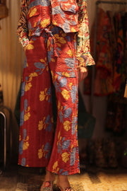 LENA KANTHA TROUSERS BERRIED - sustainably made MOMO NEW YORK sustainable clothing, new slow fashion