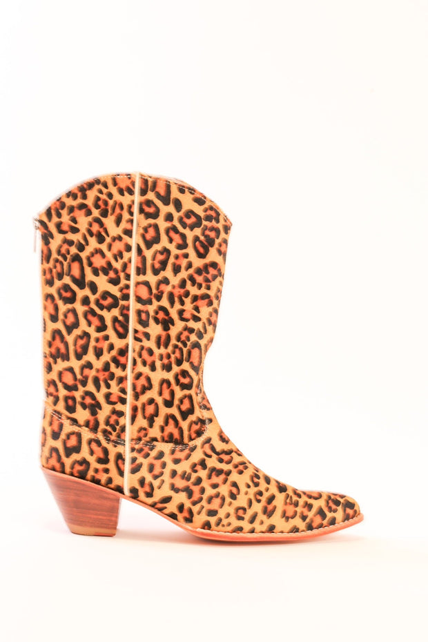 LEO PRINT COWBOY BOOTS LIISA - sustainably made MOMO NEW YORK sustainable clothing, slow fashion