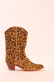 LEOPARD PRINT WESTERN BOOTS MAYA - sustainably made MOMO NEW YORK sustainable clothing, slow fashion