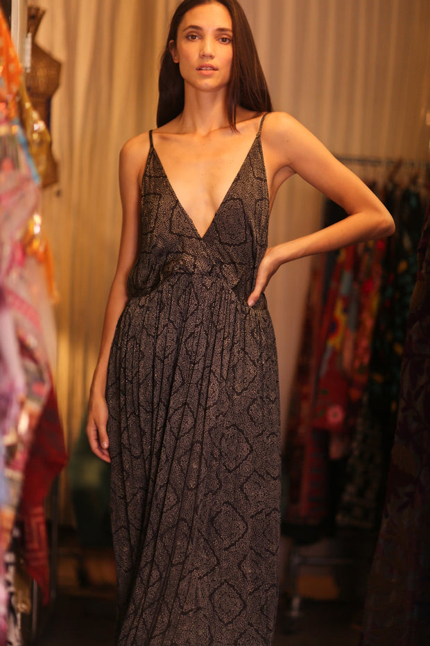 LILY SILK DRESS SYDNEY - sustainably made MOMO NEW YORK sustainable clothing, Boho Chic Dress slow fashion