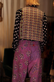 MARLENE KANTHA GILET LAVENDER FIELD - sustainably made MOMO NEW YORK sustainable clothing, coatandjacket slow fashion