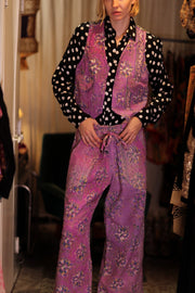 MARLENE KANTHA GILET LAVENDER FIELD - sustainably made MOMO NEW YORK sustainable clothing, coatandjacket slow fashion