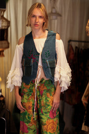 MARLENE KANTHA GILET TARTAN - sustainably made MOMO NEW YORK sustainable clothing, coatandjacket slow fashion