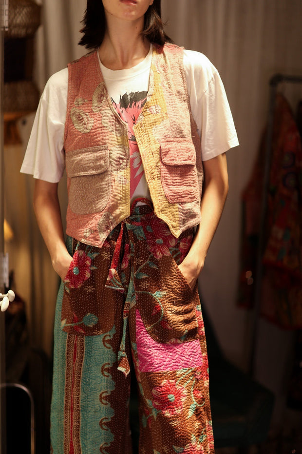 MARLENE KANTHA GILET VEST CHAMOMILE - sustainably made MOMO NEW YORK sustainable clothing, coatandjacket slow fashion