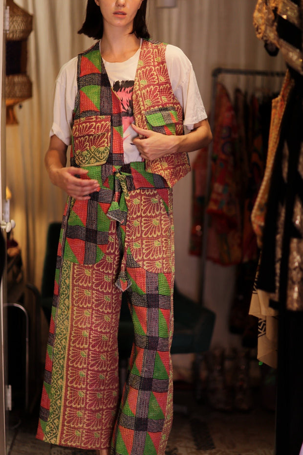 MARLENE KANTHA GILET VEST PRIMARY COLORS - sustainably made MOMO NEW YORK sustainable clothing, coatandjacket slow fashion