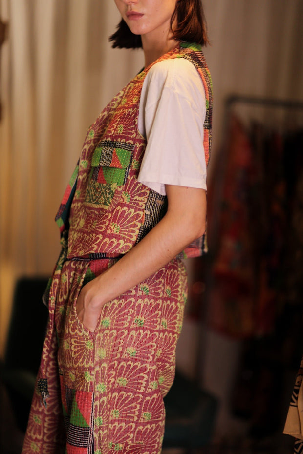 MARLENE KANTHA GILET VEST PRIMARY COLORS - sustainably made MOMO NEW YORK sustainable clothing, coatandjacket slow fashion