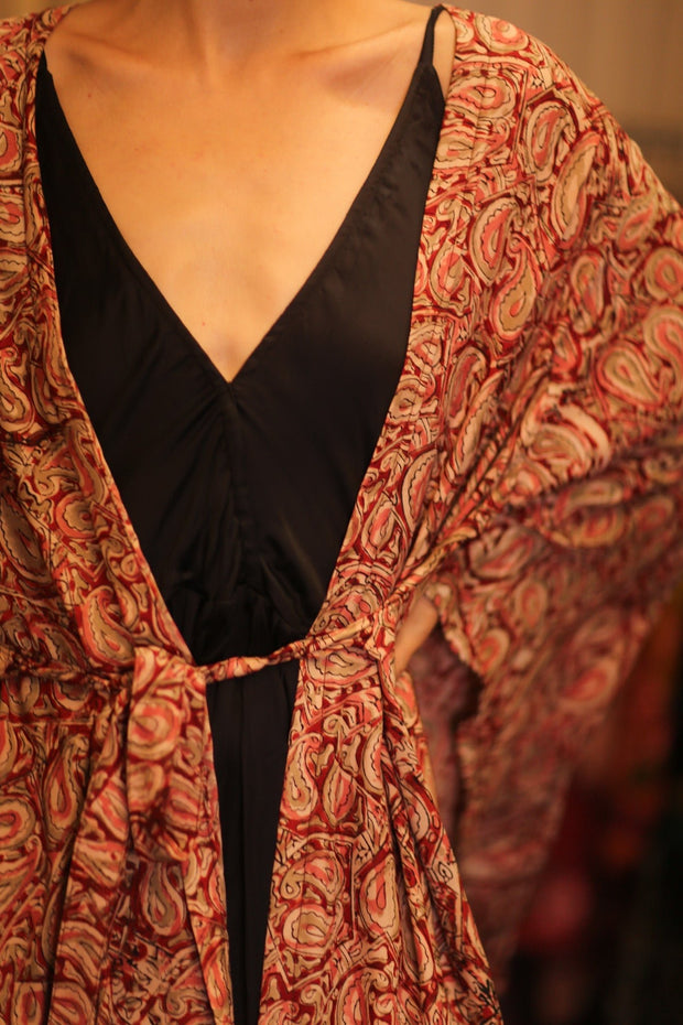 PINA WING SILK KIMONO OSA - sustainably made MOMO NEW YORK sustainable clothing, handmade slow fashion