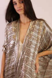 SEQUIN EMBROIDERED KIMONO MIDI - sustainably made MOMO NEW YORK sustainable clothing, new slow fashion