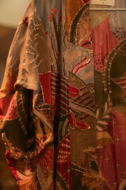 SILK EMBROIDERED KIMONO WINNI - sustainably made MOMO NEW YORK sustainable clothing, slow fashion