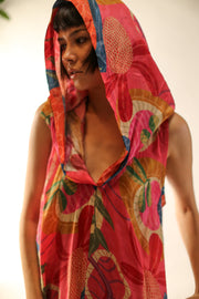 SILK HOODIE DRESS KLARA - sustainably made MOMO NEW YORK sustainable clothing, dress slow fashion