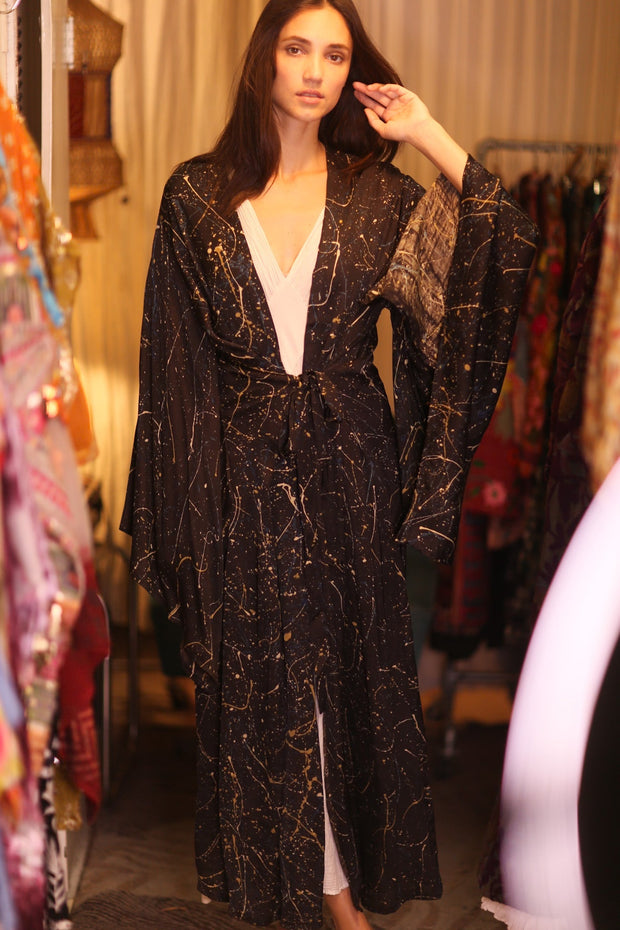 SILK WING KIMONO PINA JACEY - sustainably made MOMO NEW YORK sustainable clothing, kimono slow fashion