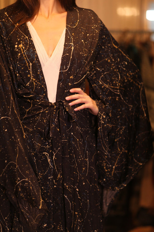 SILK WING KIMONO PINA JACEY - sustainably made MOMO NEW YORK sustainable clothing, kimono slow fashion