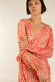 SILK WRAP DRESS CECYLIA - sustainably made MOMO NEW YORK sustainable clothing, dress slow fashion