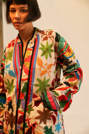 SUZANI EMBROIDERED JACKET MAEVE - sustainably made MOMO NEW YORK sustainable clothing, slow fashion