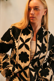 SUZANI EMBROIDERED JACKEY CALLAN - sustainably made MOMO NEW YORK sustainable clothing, Jacket slow fashion