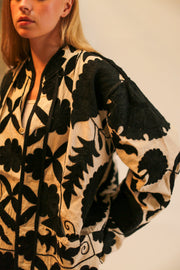 SUZANI EMBROIDERED JACKEY CALLAN - sustainably made MOMO NEW YORK sustainable clothing, Jacket slow fashion