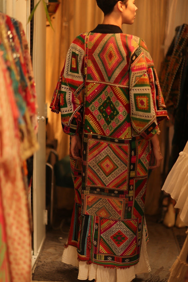 TRIBAL COAT DUSTER BILAL - sustainably made MOMO NEW YORK sustainable clothing, Coat slow fashion