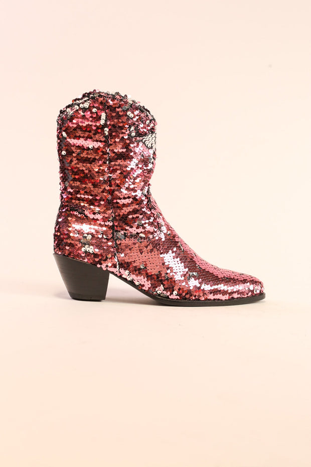 TWO TONE SEQUIN BOOTS TAHSI - sustainably made MOMO NEW YORK sustainable clothing, slow fashion