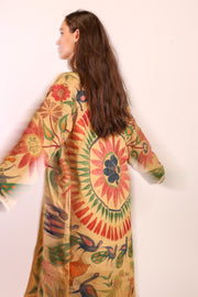 VINTAGE EMBROIDERED COAT DUSTER KARNA - sustainably made MOMO NEW YORK sustainable clothing, slow fashion