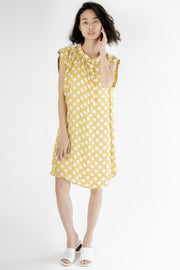 Amanda Modal Silk Polka Dot Dress - sustainably made MOMO NEW YORK sustainable clothing, cotton slow fashion