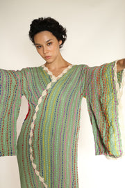 ANGEL WINGS EMBROIDERED KIMONO BILA - sustainably made MOMO NEW YORK sustainable clothing, kaftan slow fashion