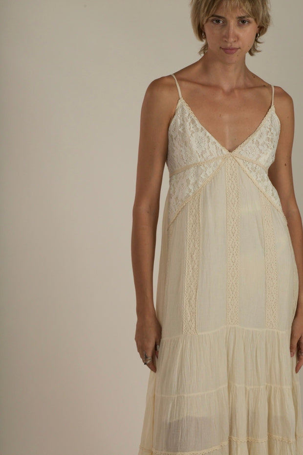 ASTREA IVORY DRESS - sustainably made MOMO NEW YORK sustainable clothing, dress slow fashion