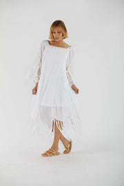 BEACH KAFTAN DRESS HANNELI - sustainably made MOMO NEW YORK sustainable clothing, Boho Chic slow fashion