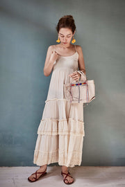 Bohemian Summer Love Dress Camille - sustainably made MOMO NEW YORK sustainable clothing, kaftan slow fashion