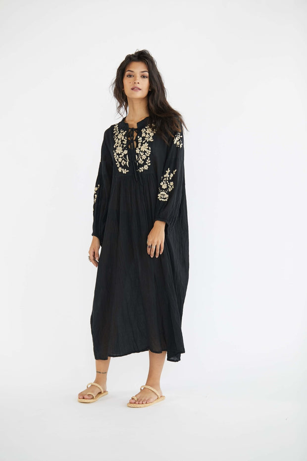 Boho Chic Dress Natalie - sustainably made MOMO NEW YORK sustainable clothing, Boho Chic slow fashion