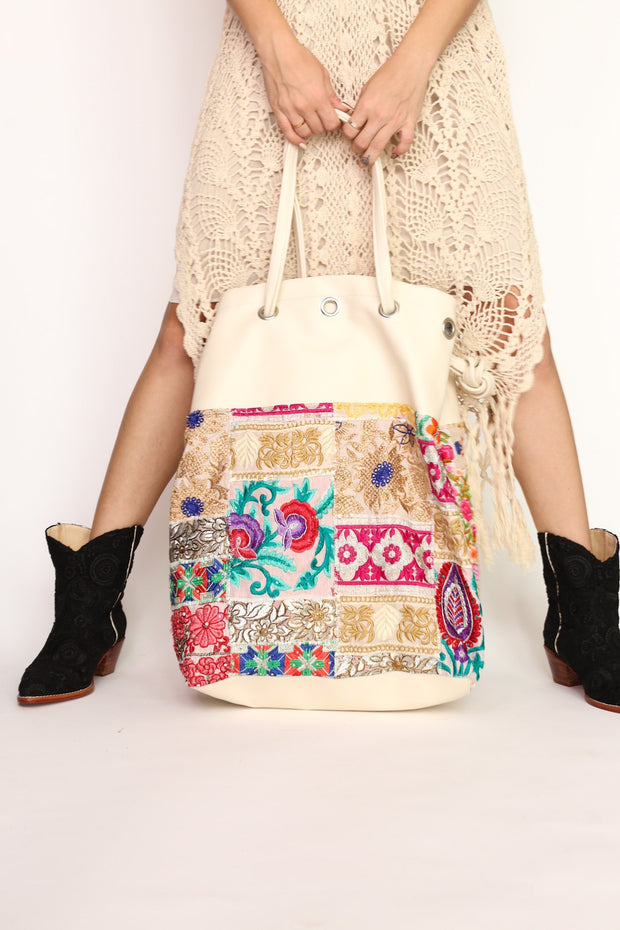 BOHO HOBO EMBROIDERED BAG TOEY - sustainably made MOMO NEW YORK sustainable clothing, offer slow fashion