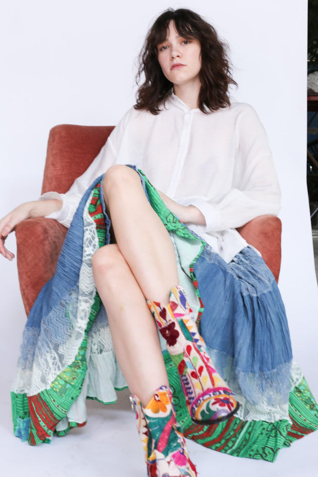BOHOCHIC SKIRT LINDSEY - sustainably made MOMO NEW YORK sustainable clothing, offer slow fashion