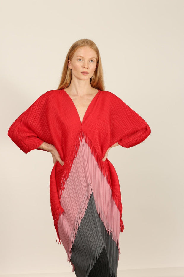CAFTAN PLEATED DRESS MARA KAFTAN - sustainably made MOMO NEW YORK sustainable clothing, kaftan slow fashion