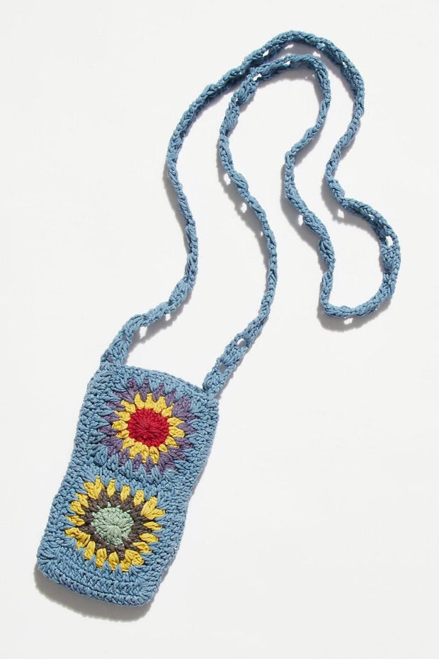 CORI CROCHET PHONE CROSSBODY - sustainably made MOMO NEW YORK sustainable clothing, crochet slow fashion
